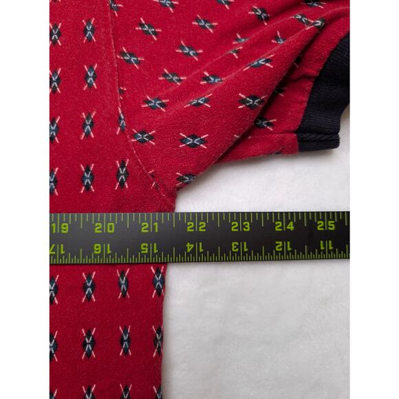 Chaps Ralph Lauren Vintage Mens Polo Shirt - Large Red Diamond Pattern - Picture 5 of 8